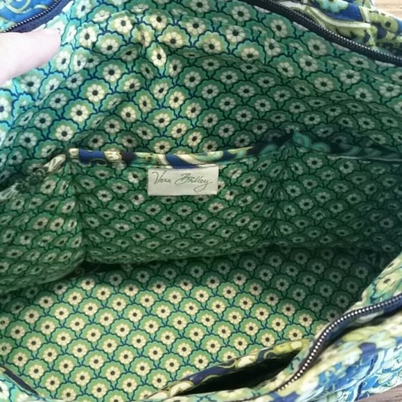 Vera Bradley Blue Green Purse in Rhythm & Blues Print NWOT - Picture 5 of 7